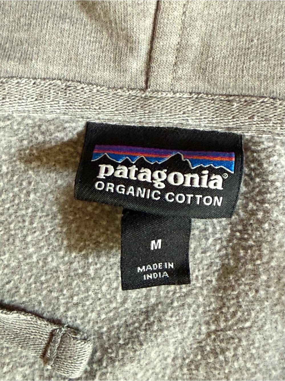 Patagonia Light Gray Full-Zip Hooded Jacket organic cotton - Picture 2 of 5